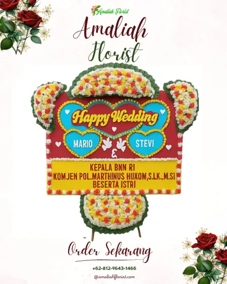 Papan Bunga Pernikahan Rambang Senuling